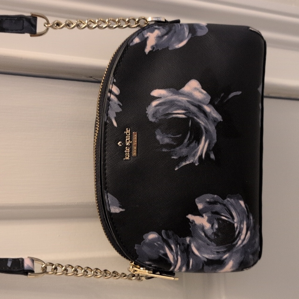 Kate Spade Black Floral Crossbody Bag - Picture 2 of 8